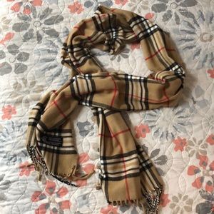 Italy Design 20% Cashmere Classic Plaid Scarf